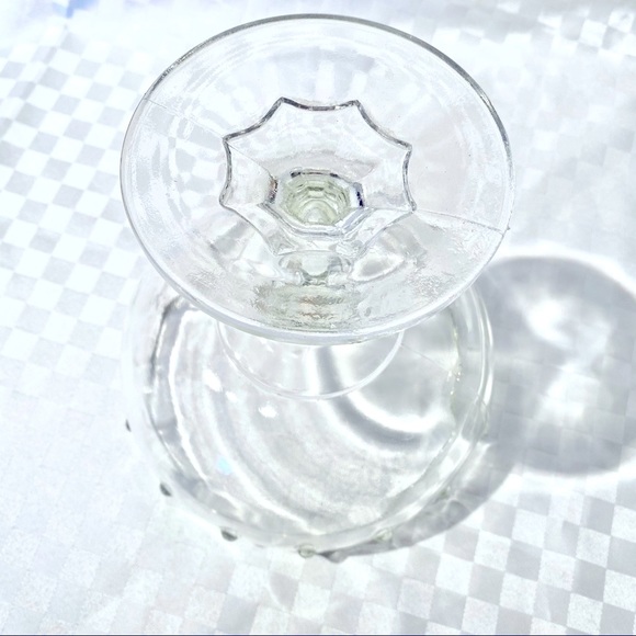 Vintage pressed glass bowl with teardrops accents - Picture 6 of 7